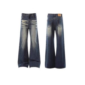 Women's Vintage Washed Flared Jeans - Image 1