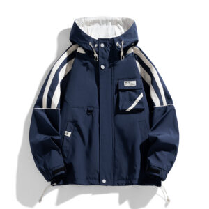 Men's Relaxed Fit Hooded Streetwear Jacket - Image 7