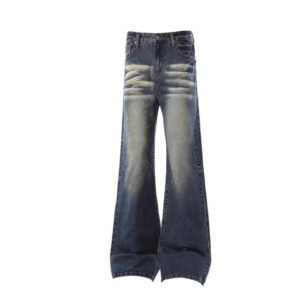 Women's Vintage Washed Flared Jeans - Image 6