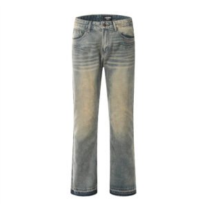 Men's Washed Yellow Jeans