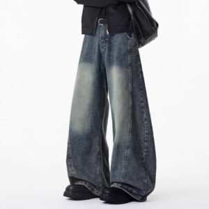 Men's Vintage Washed Super Baggy Jeans