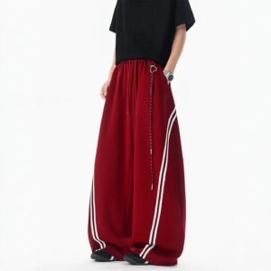 Men’s Striped Wide-Leg Casual Pants – Relaxed Fit - Image 4