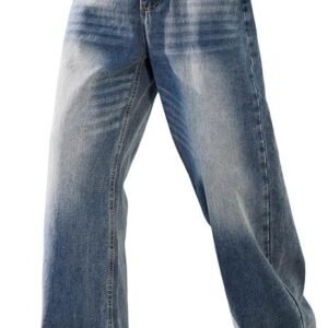 Men's Baggy Straight-Leg Streetwear Jeans - Image 5
